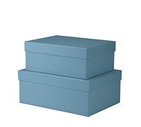 Rössler - S.O.H.O. Boxline, set da 2 scatole rettangolari denim