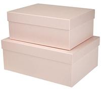 Rössler 13491453580 - Scatole di cartone S.O.H.O. Boxline da 2 pezzi, rettangolari, colore: Powder