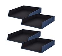 Rössler - S.O.H.O. Portadocumenti A4, 4 pezzi, 32 x 26 x 6 cm, blu navy