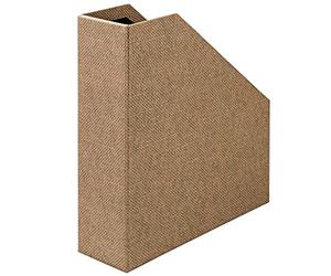 Rössler Soho - Portariviste formato A4 con manico, in cartone resistente, organizer da ufficio, organizer da scrivania, porta riviste, 315 x 260 x 80 mm, 1 pezzo, colore: marrone, nocciola