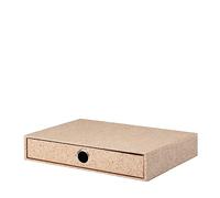 Rössler SOHO - Scatola per cassetti in carta, organizer da ufficio, per cassetti, accessori e forniture per ufficio, 34 x 25 x 7 cm, 1 pezzo, colore: Marrone