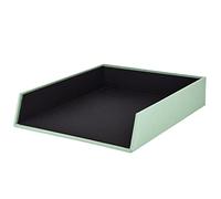 Rössler SOHO - Vassoio portadocumenti A4, formato A4, organizer da scrivania in carta, impilabile, organizer da ufficio, accessori da scrivania, 32 x 26 x 6 cm, 1 pezzo, colore: verde menta