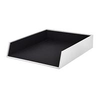 Rössler SOHO - Vassoio portadocumenti A4, formato A4, organizer da scrivania in carta, impilabile, organizer da ufficio, accessori da scrivania, 32 x 26 x 6 cm, 1 pezzo, colore: Bianco
