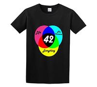 ROESXANP Men's Answer Is 42 Inspired By Hitchhikers Guide To The Galaxy Sci Fi Cotton Shirt T Shirt T-Shirts Black 3XL
