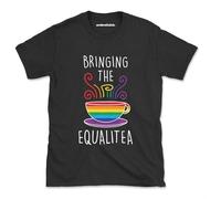 ROESXANP Men's Bringing The Equalitea Christmas Mens LGBTQ Funny Pun Equality Womens Mens455245 T-Shirts Black XXL