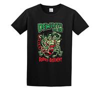 ROESXANP Men's Demented Are Go, Mad sin,Psychobilly,The Surfrats,The Meteors,Tiger Army,Horror T-Shirts Black XL