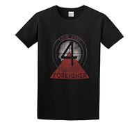 ROESXANP Men's Foreigner Music Group Tour '81 '82 Cotton T Shirt Black XXL