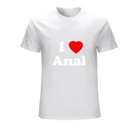 ROESXANP Men's I Love Anal Funny - Offensive Sex Gift T-Shirts White M