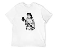 ROESXANP Men's Joan Crawford - Hand Silk Screened, Pre-Shrunk O Neck Men T-Shirts White 3XL