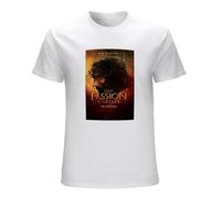 ROESXANP Men's Passion of The Christ 4K Bluray Dvd Cover Jesus T-Shirts White XL