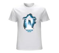 ROESXANP Men's Quantum Leap First Jump Sci Fi TV Time Travel Show Tee T-Shirts White S