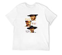 ROESXANP Men's The Good The Bad The Bad The Good The Bad The Ugly Movie Movie Lion T-Shirts White M