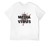 ROESXANP Men's The Media Is The Virus Version 2 T-Shirts White 3XL