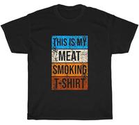 ROESXANP Men's This Is My Meat Smoking BBQ Grill Barbecue Lover Unisex Funny Tee Gift T-Shirts Black 3XL