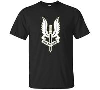 ROESXANP Men's UK British Army Special Air Service SAS Force T Shirt T-Shirts Black M