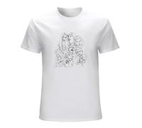ROESXANP Men's Wolf Alice Group Sketch Faces Mens Graphic T-Shirts White S