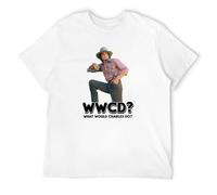 ROESXANP Men's WWCD What Would Charles Ingalls Do Little House On The Prairie T-Shirts White L