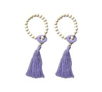 ROEUIPG 1 Paio di fermatende Decorativi con Perline Legno, Corde Nappe for finestre, Accessori for Annodare Decorazioni(Purple)