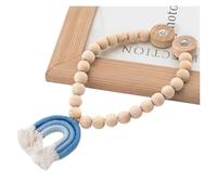 ROEUIPG 2 fermatende con Perline in Legno a Forma di Arcobaleno, Leggeri Trasparenti Fatti a Mano(Color 05)