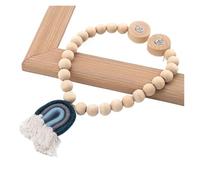 ROEUIPG 2 fermatende con Perline in Legno a Forma di Arcobaleno, Leggeri Trasparenti Fatti a Mano(Color 03)