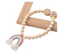 ROEUIPG 2 fermatende con Perline in Legno a Forma di Arcobaleno, Leggeri Trasparenti Fatti a Mano(Color 02)
