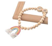 ROEUIPG 2 fermatende con Perline in Legno a Forma di Arcobaleno, Leggeri Trasparenti Fatti a Mano(Color 04)