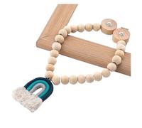 ROEUIPG 2 fermatende con Perline in Legno a Forma di Arcobaleno, Leggeri Trasparenti Fatti a Mano(Color 01)