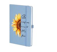 ROEUIPG 2 pezzi Quaderno personalizzato Girasole Diario Blocco note Regali ispiratori for il compleanno(Blue)