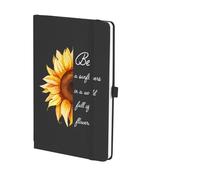 ROEUIPG 2 pezzi Quaderno personalizzato Girasole Diario Blocco note Regali ispiratori for il compleanno(Black)