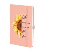 ROEUIPG 2 pezzi Quaderno personalizzato Girasole Diario Blocco note Regali ispiratori for il compleanno(Pink)