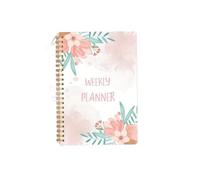 ROEUIPG 2pz Obiettivi settimanali Programma Planner Checklist Quaderno Organizzatori Habit Tracker, Perfetto for la scuola o l'ufficio(Pink)