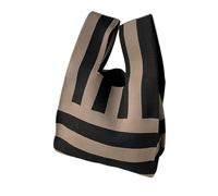 ROEUIPG Borsa da donna riutilizzabile in maglia polso con fiore a cuore tote nodo fatto a mano Borse for la spesa Casual esterno(Color-2)