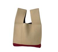 ROEUIPG Borsa in maglia Borse for la spesa fatte a mano in alla moda da polso con nodo ad alta capacità for ragazze(Cloor-06)