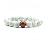 ROEUIPG Bracciale da palestra minimalista uomo, basket, calcio, perline in pietra 10 mm, regalo d'amore for il fidanzato(4)