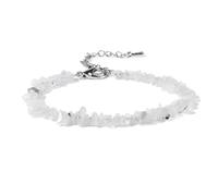 ROEUIPG Bracciale in cristallo di quarzo in pietra irregolare con chip perline Gioielli ametiste Acquamarine Citrini Braccialetti for donna(12 Moonstone)