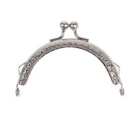 ROEUIPG Chiusura per Pochette Hardware for Borse con Chiusura a Chiusura for Borsa con Manico Rotondo in Metallo da 8,5 cm(Silver)