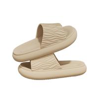 ROEUIPG Ciabatte da spiaggia morbide con fondo a nuvola donna, rosse, spesse, plateau e cuscino, estive, antiscivolo, coppia di infradito(Khaki,38-39)