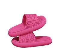 ROEUIPG Ciabatte da spiaggia morbide con fondo a nuvola donna, rosse, spesse, plateau e cuscino, estive, antiscivolo, coppia di infradito(Rosy Red,38-39)