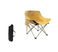 ROEUIPG Outdoor Folding Chair Portable Moon Recliner Camping Chairs Foldings Stool Fishing(Yellow)