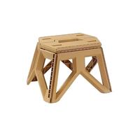 ROEUIPG Outdoor Portable Folding Stool Camping Plastic High Load-bearing Handle(Khaki)