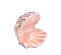 ROEUIPG Scatola portagioie in ceramica, contenitore for gioielli in, vassoio a forma di conchiglia, mini organizer for, decorazione for feste e casa(Pink)