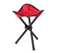 ROEUIPG Sedie da spiaggia Sgabello pieghevole portatile multifunzione for esterno triangolare Sedia pesca campeggio ultraleggera leggera(Red)