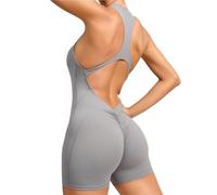 ROEUIPG Set da Yoga Abbigliamento Intero for Donna Gilet Senza Maniche Tuta Corta for Esercizi Sport Palestra Allenamento Fitness Pantaloni Scrunch sulla Schiena(Color-C,L)