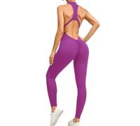 ROEUIPG Set da Yoga Abbigliamento Intero for Donna Gilet Senza Maniche Tuta Corta for Esercizi Sport Palestra Allenamento Fitness Pantaloni Scrunch sulla Schiena(Color-M,M)