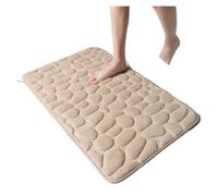 ROEUIPG Tappetino da bagno in memory foam con ciottoli in rilievo, for il, nel lavandino, for pavimento laterale della vasca, for la doccia, for(Camel,40x60CM)