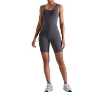 ROEUIPG Tuta Sportiva Corta da Donna Pagliaccetto da Yoga for Sollevamento Fianchi Nudo Tuta da Fitness for Esterni Abbigliamento Sportivo da Allenamento for la Pelle(Grey,M)