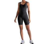 ROEUIPG Tuta Sportiva Corta da Donna Pagliaccetto da Yoga for Sollevamento Fianchi Nudo Tuta da Fitness for Esterni Abbigliamento Sportivo da Allenamento for la Pelle(Black,M)