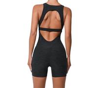 ROEUIPG Tute da Yoga Senza Cuciture Sport Fitness Hollow Beauty Back Un Pezzo Stretto Allenamento for Il Sollevamento dei Fianchi Allenamento in Palestra Abbigliamento Sportivo for Le Donne(Gray,S)