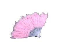 ROEUIPG Ventaglio Da Danza Delle Piume Ventaglio di piume for matrimonio di Halloween, ventaglio portatile non pieghevole, decorazione for la casa, accessori for la danza(Pink)