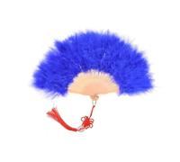 ROEUIPG Ventaglio Da Danza Delle Piume Ventaglio pieghevole con piume, dolce fata, ragazza, stile gotico scuro, da ballo di corte, fatto a mano, arte, artigianato(Color 11)